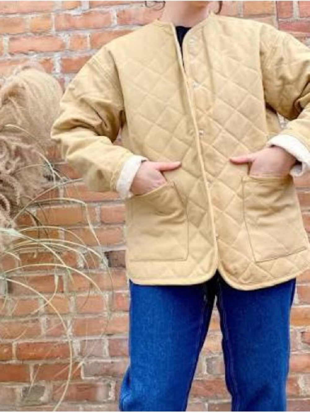 Shelter Milo Quilted Jacket in Honey - Picture 2 of 8